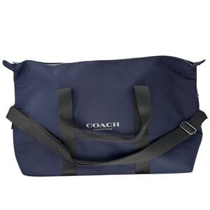 Coach Unisex Expandable Weekender Overnighter Duffle Bag Travel Navy Blue